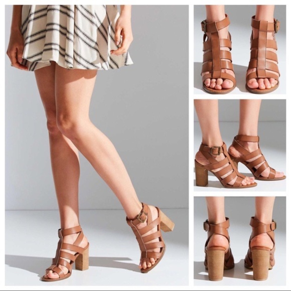 Urban Outfitters Brown Huarache High Heel Sandals 9